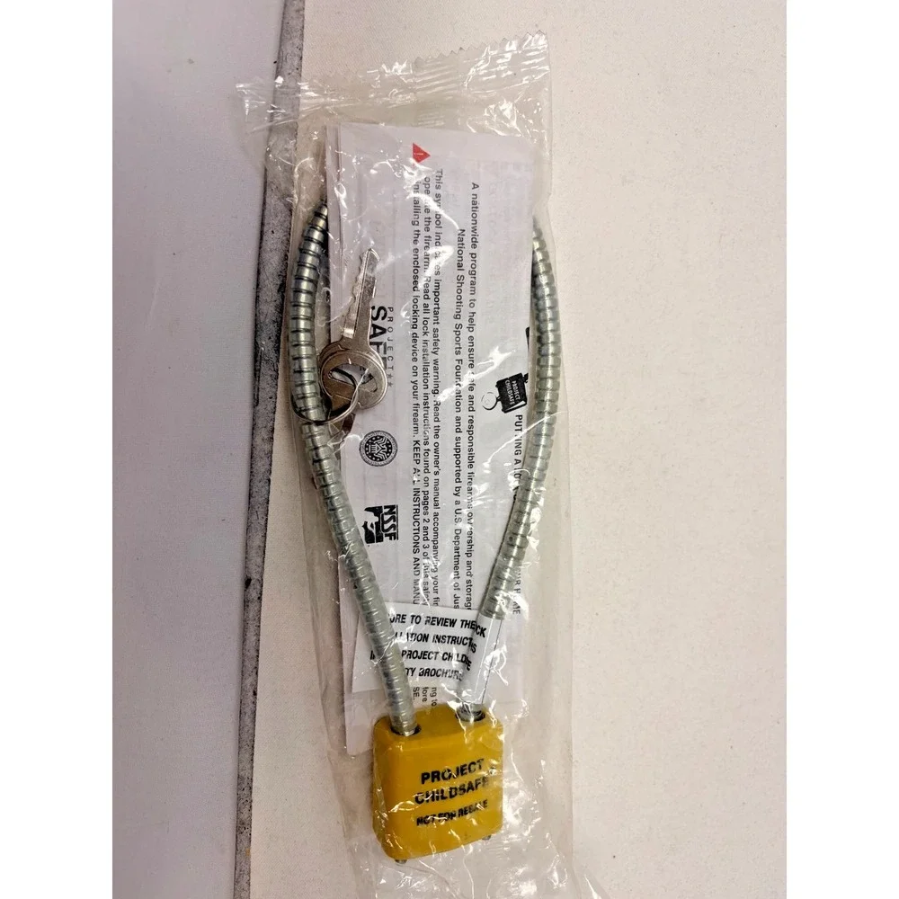 Project ChildSafe Gun Trigger Lock w Keys Cable Safety Lock New Sealed Firearm